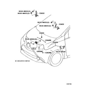 Toyota Aygo 2014-Present Bonnet Clip 53455-0H030