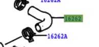 TOYOTA COROLLA SED/LB/WG (1987 - 1992) HOSE, WATER INLET