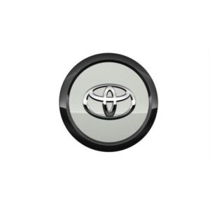 Toyota Aygo 2014-Present Large Centre Cap White + Chrome Emblem PZ493986722E / 2961