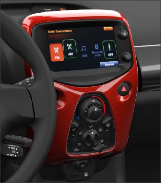 Toyota Aygo (2014-Present) Centre Console Red Pop 3P0 ManAircon 554050H060D0