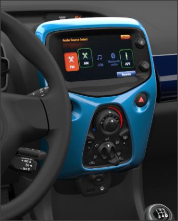 Toyota Aygo (2014-Present) Centre Console Cyan Splash 8W9 ManAircon 554050H060J1