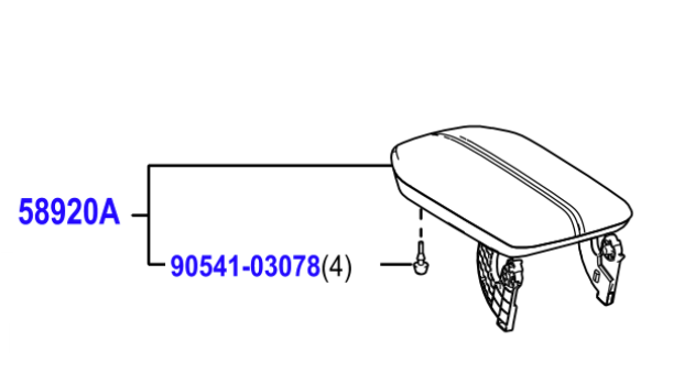 Toyota Rav 4 (2020 - Present) Centre Arm Rest Cushion (Black trim)