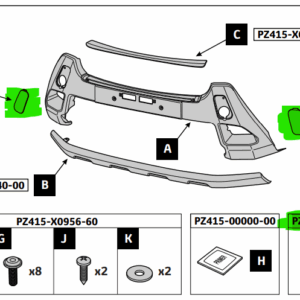 Toyota Rav4 (2012 - 2019)(With Front Guard) Front Bumper Arm Covers