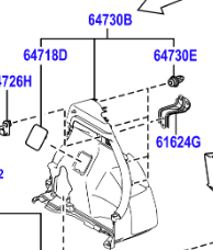 Toyota Auris Hatchback 2012-2018 Boot Trim R/H