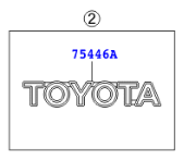 Toyota Aygo 2005-2014 Rear Toyota Badge