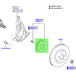 Toyota Yaris (2020-2024) Front wheel Hub (135mm Outer Diameter )