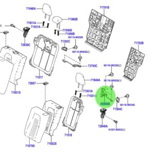 Toyota Yaris Cross (2021-2022) Centre Seat Hinge Bracket and cover