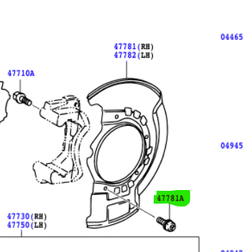 Toyota Rav4 (2000 - 2005) Front Brake Dust Shield Retaining Bolt - Image 2