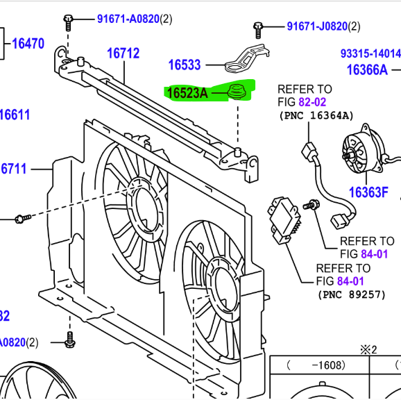 Toyota Rav 4 2.5L (2012-2019) Upper Radiator Support Cushion - Image 2
