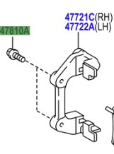 Toyota Yaris 2014-2020 Calliper Carrier Bolts