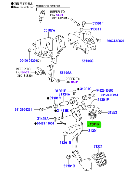 Toyota Land Cruiser Prado (2015-2017) Clutch Pedal Compression Spring - Image 2