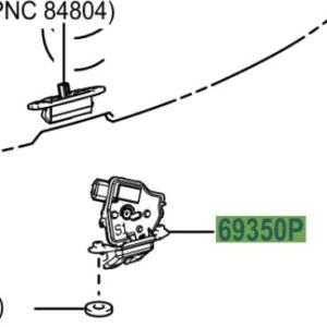 Toyota Corolla 2019-Present LOCK ASSY BACK DOOR W/COURTESY LAMP SWITCH