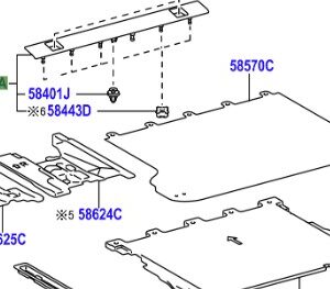 Toyota Land Cruiser 2017-Present DECK BOARD ASS No1