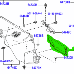 Toyota Corolla (2023 - Present) L/H Boot Deck lower trim (Black)