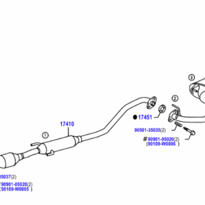 Toyota Avensis (2003-2008) Exhaust to Manifold Gasket
