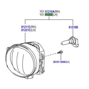 Toyota Auris JPP 2012-2018 FOG LAMP LH