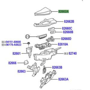 Toyota Highlander 2020-Present Fuse Box Cover No1