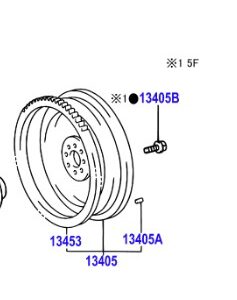 Toyota Hilux 2011-2015 Flywheel (With Guide 3 Pins and 8 Bolts)