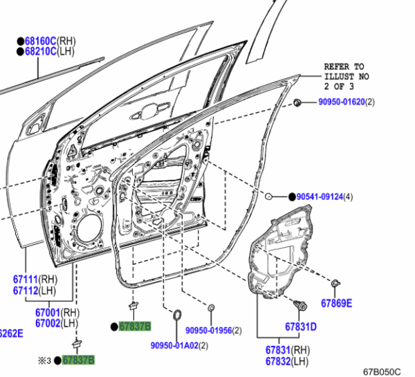 Toyota Yaris (2020 - present) Door Dust Seal Clip - Image 3