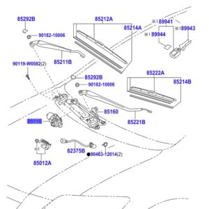 Toyota Auris (2007-2010) Front Wiper Motor