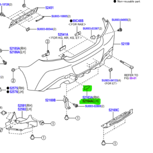 Toyota GR86 (2022 - Present) L/H Rear bumper Tow Eye Cover