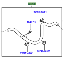 Toyota Yaris / Hybrid (FRP) (2014-2017) Inverter Water Pump Outlet Pipe