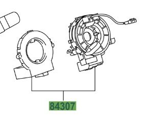 Toyota IQ 2008-2014 CABLE SUB-ASSY  SPIRAL W/SENSOR