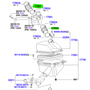 Toyota Alphard (2005-2008) Air Cleaner Hose 1 And 2