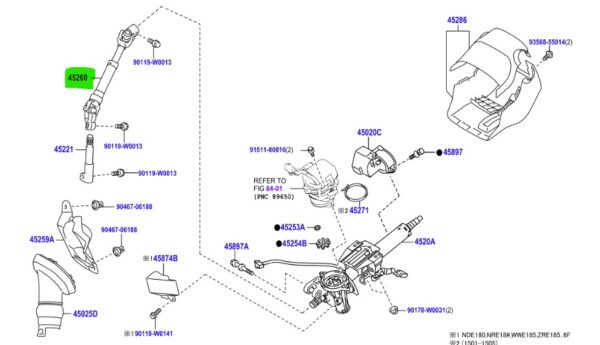 Toyota Auris / Hybrid (2012-2018) Steering Shaft Assy Intermediate No.2 - Image 2