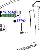Toyota RAV4 2018-2025 Door Frame Pillar Moulding L/H