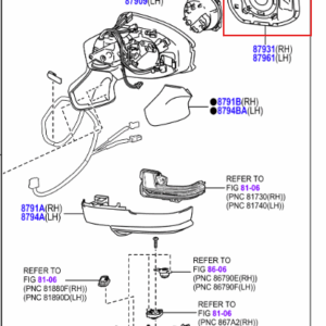 Toyota C-HR (2023 - Present) LH Mirror Glass