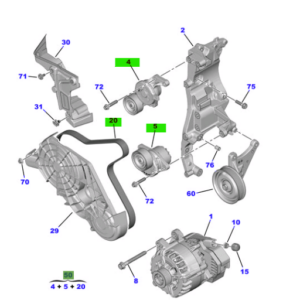 Toyota Proace 2016-2024 - ANCILLARY BELT ROLLER KIT