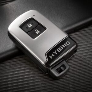 Toyota Yaris (2013-Present) Key Cover Silver & Black With Hybrid Name PW03100000