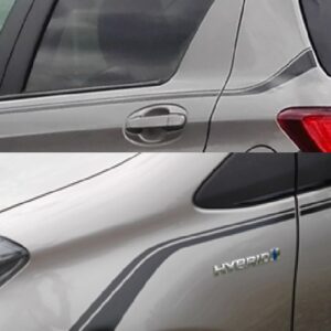 Toyota Yaris (2013-Present) Double Line Black Side Sticker Decoration - 211 PW18A0D003C0