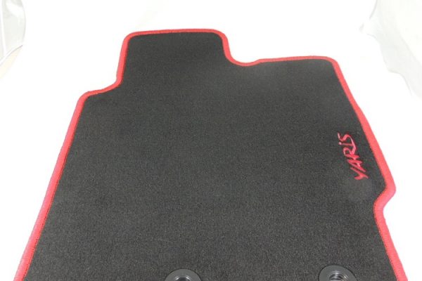 Toyota Yaris (2013-Present) Textile Floormats Red Surround PW2100D019DC