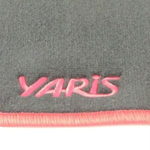 Toyota Yaris (2013-Present) Textile Floormats Red Surround PW2100D021DC