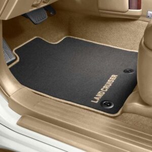 Toyota Land Cruiser (2007-Present) Anthracite Textile Floor Mats With Beige Overlock PZ410J2350BN