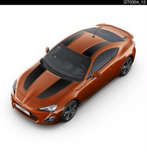 Toyota GT86 (2016-Present) Exterior Styling Striping Roof And Hood Black Mat PZ43810030BM