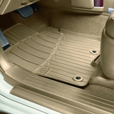 Toyota Land Cruiser (2007-Present) Beige Rubber Floormats PZ49KJ2357RJ
