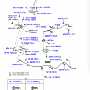 Toyota Hilux (2016-2020) Parking Brake Cable 3