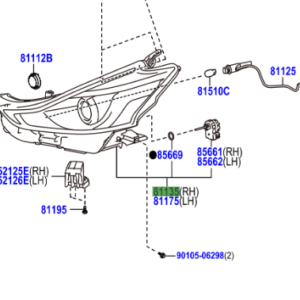 Toyota Prius Plus 2012-2021 R/H Headlight