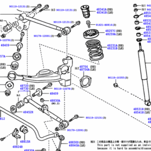 Toyota Rav4 (2000-2005) Rear Shock Mounting Bracket Bolt