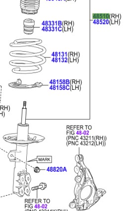 Toyota Prius 2015-2022 RH Shock Absorber (Copy)