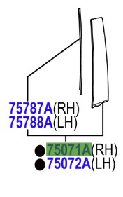 Toyota CH-R MOULDING SUB-ASSY, FRONT DOOR, OUTSIDE RH 2016-Present