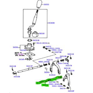 Toyota Land Cruiser 90 (1999-2002) Transfer High And Low Fork Shaft