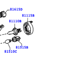 Toyota Yaris 2001-2005 Socket, Headlamp