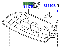 Toyota Supra 1993-2002 Unit Assy, Headlamp, RH
