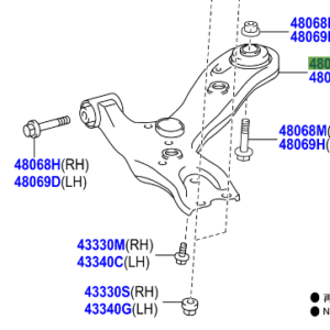 Toyota Avensis 2008-2018 Arm Sub-Assy, Front Suspension L,H