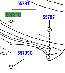 Toyota GT86 2012-2016 Clip, Cowl Top Ventilator Louver