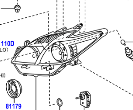 Toyota Prius 2012-2016 Headlight R,H